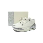 BS Air Jordan 3 Retro 'Sail Metallic Silver'