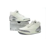 BS Air Jordan 3 Retro 'Sail Metallic Silver'