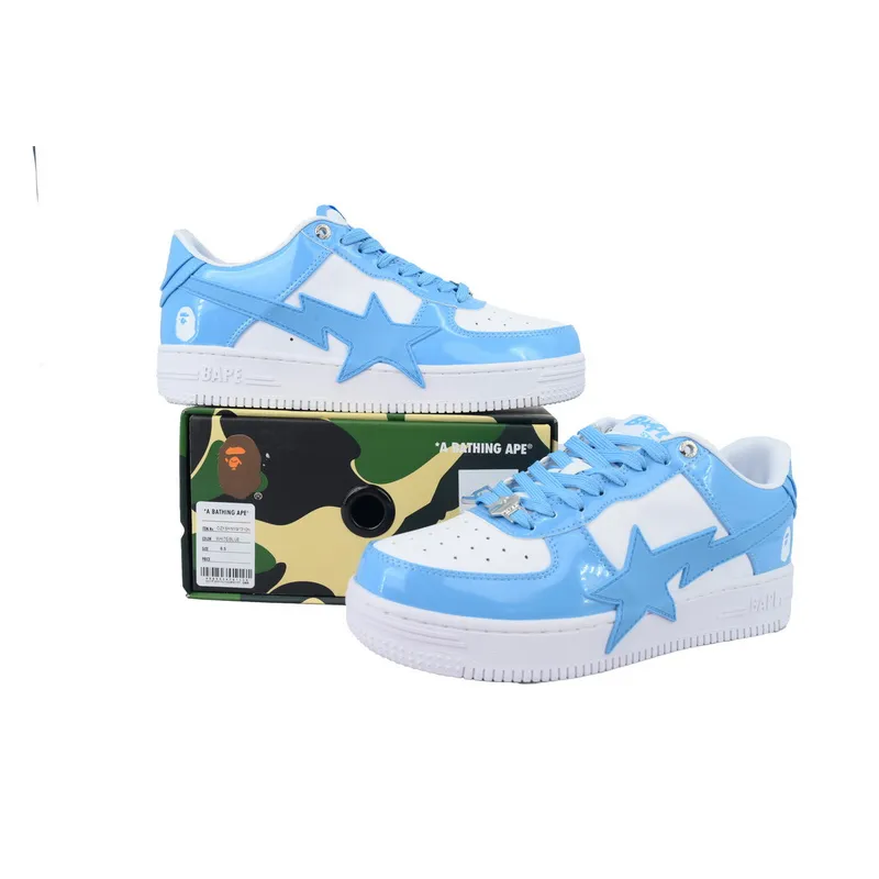 A BATHING APE Bape STA white blue