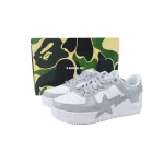 A BATHING APE Bape STA white gray