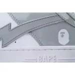 A BATHING APE Bape STA white gray
