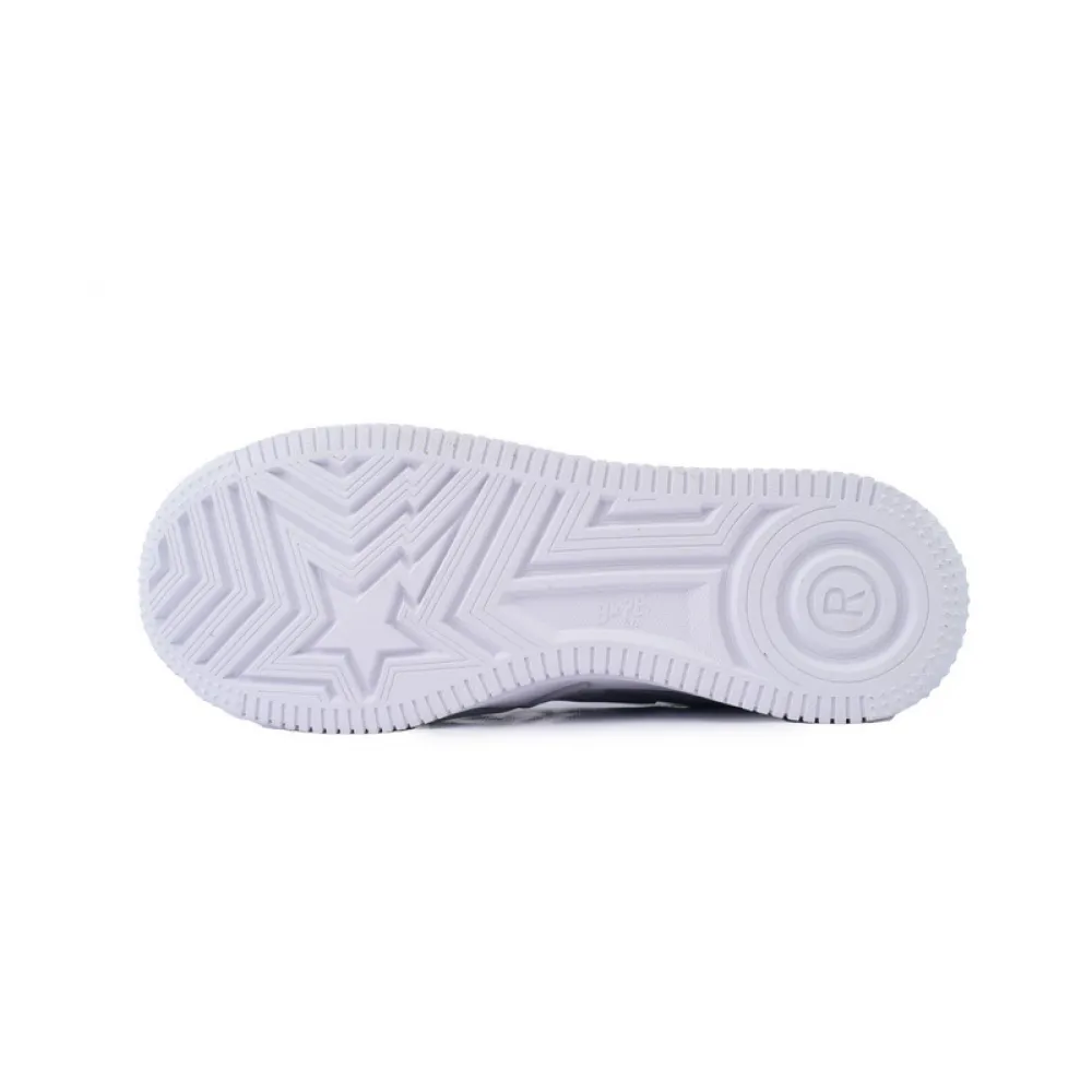 A BATHING APE Bape STA white gray
