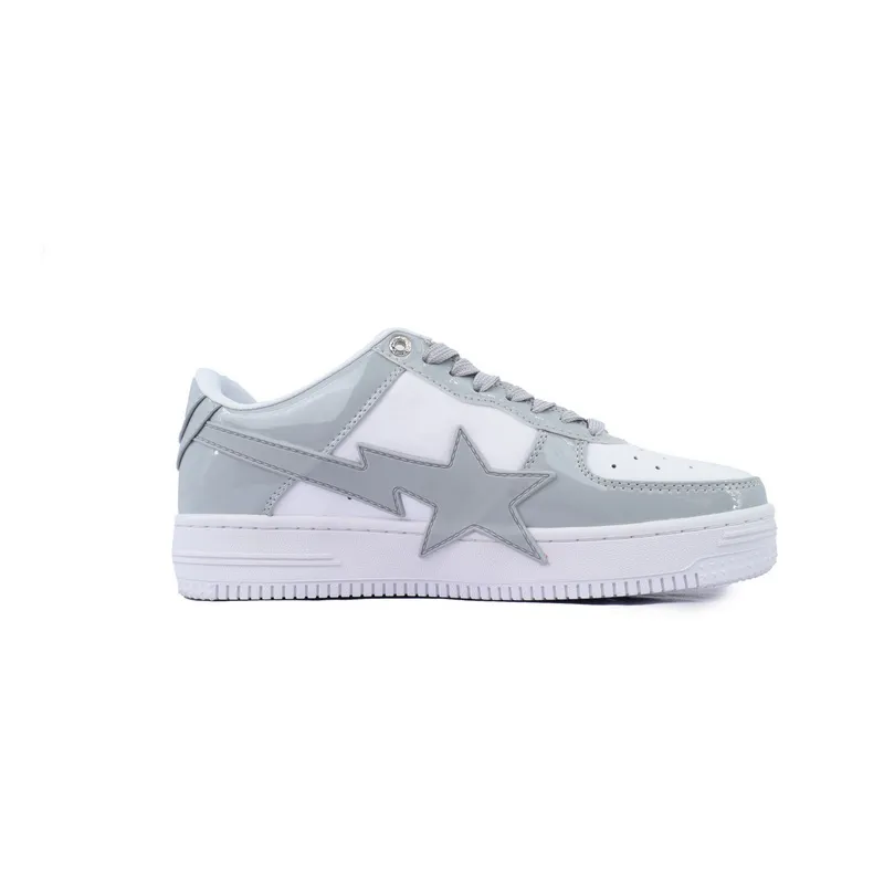 A BATHING APE Bape STA white gray