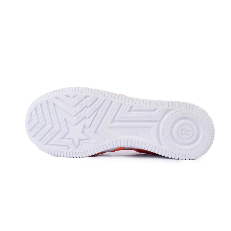 A BATHING APE Bape STA White Orange