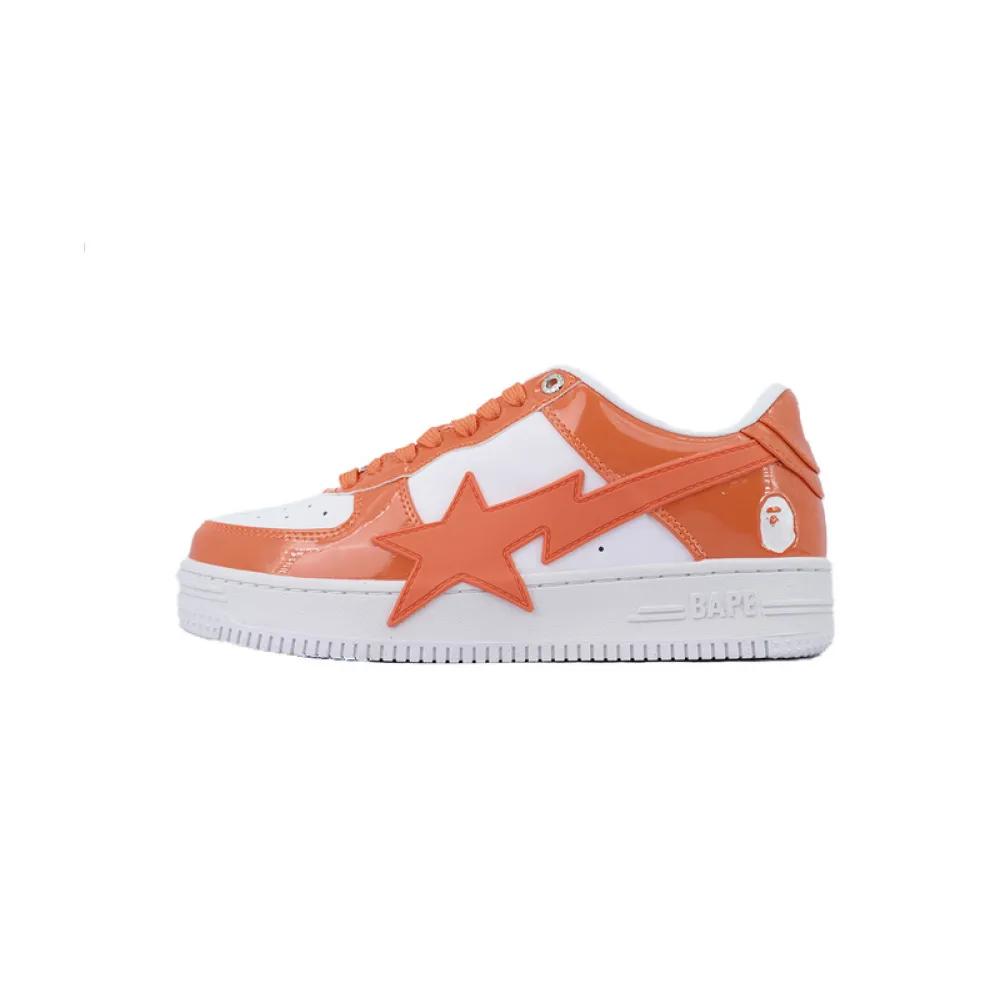A BATHING APE Bape STA White Orange