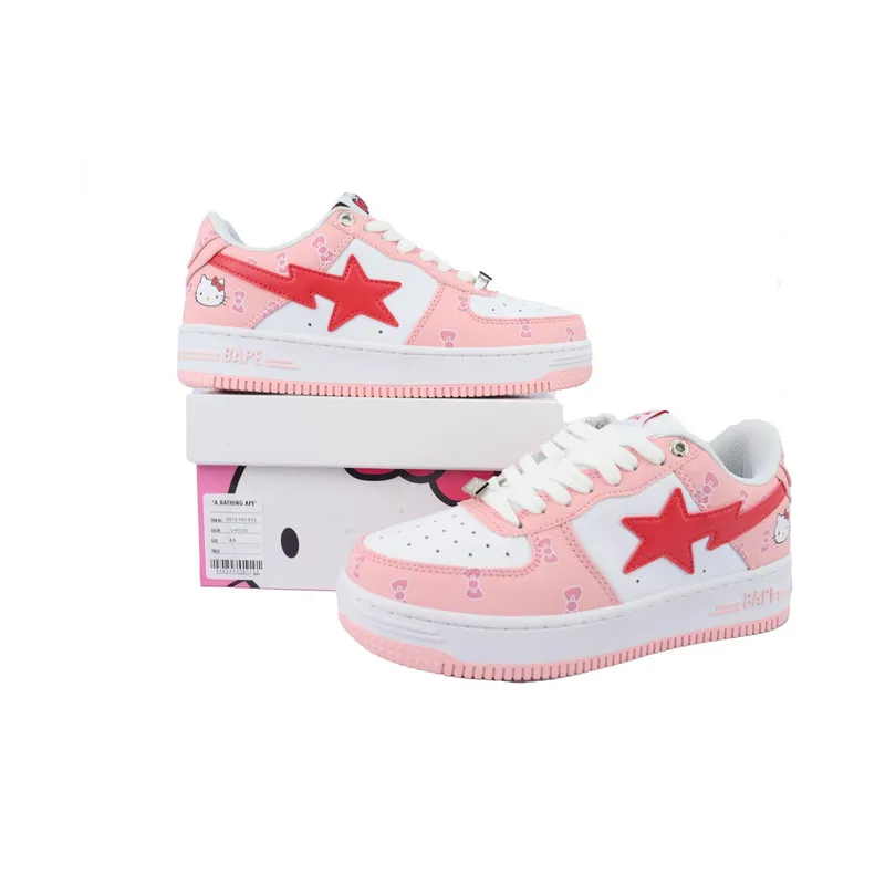 A BATHING APE Bape STA White Pink