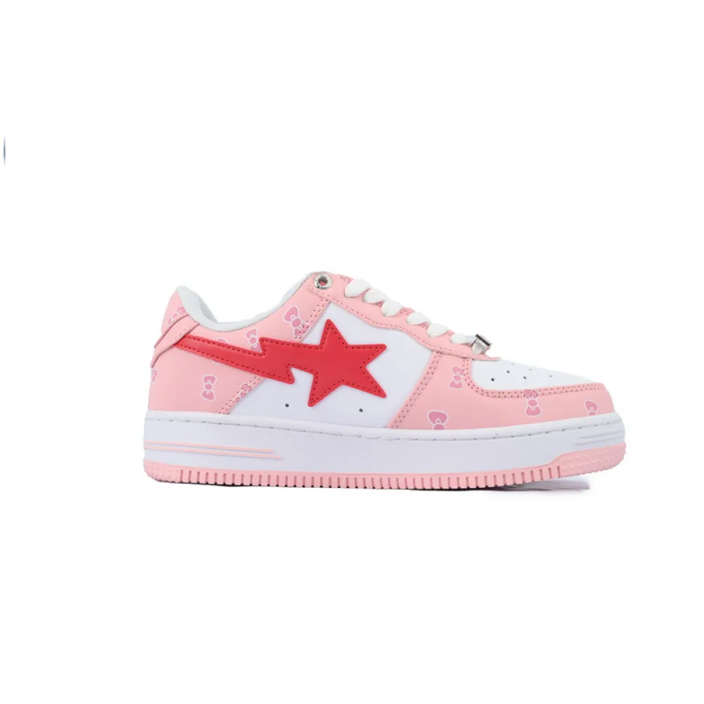 A BATHING APE Bape STA White Pink