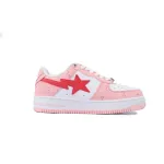 A BATHING APE Bape STA White Pink