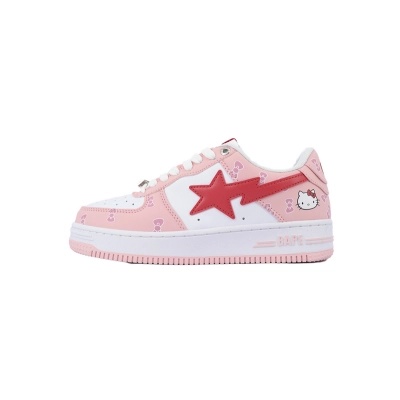A BATHING APE Bape STA White Pink 01