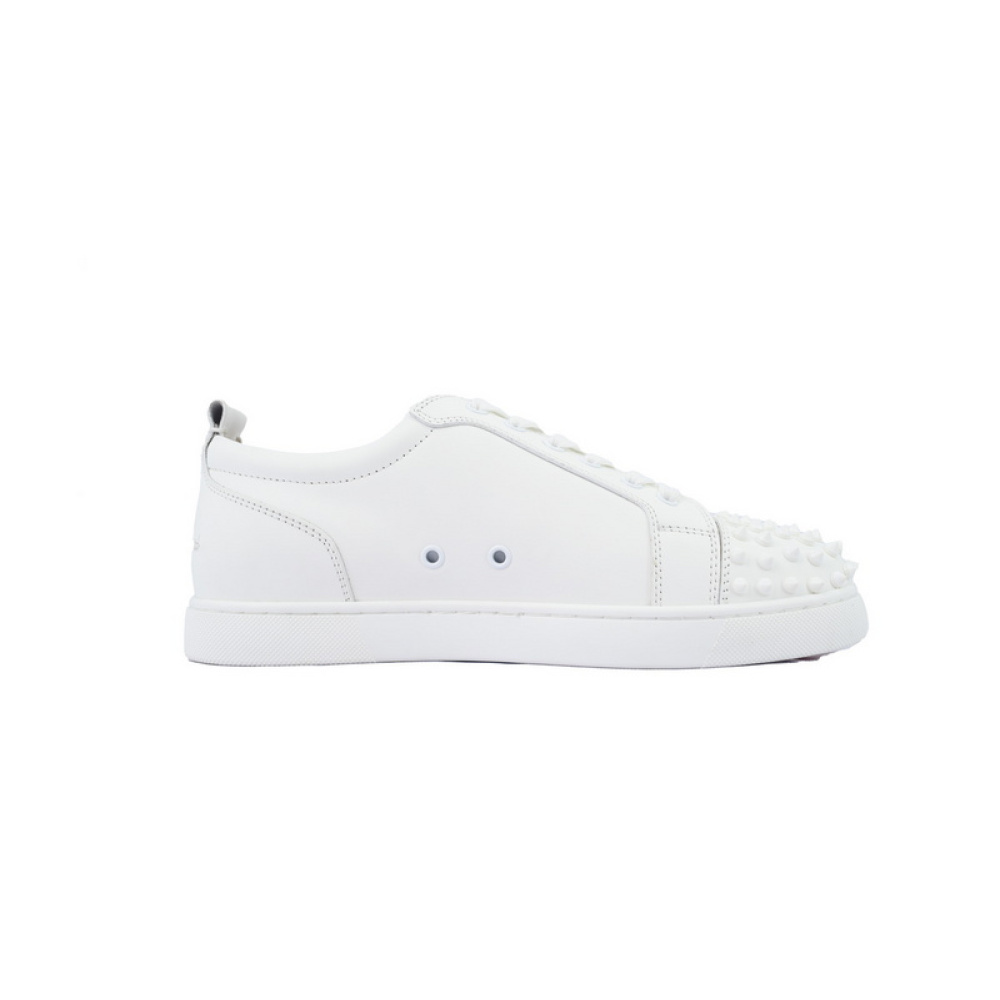 Christian Louboutin Louis Junior Spikes White