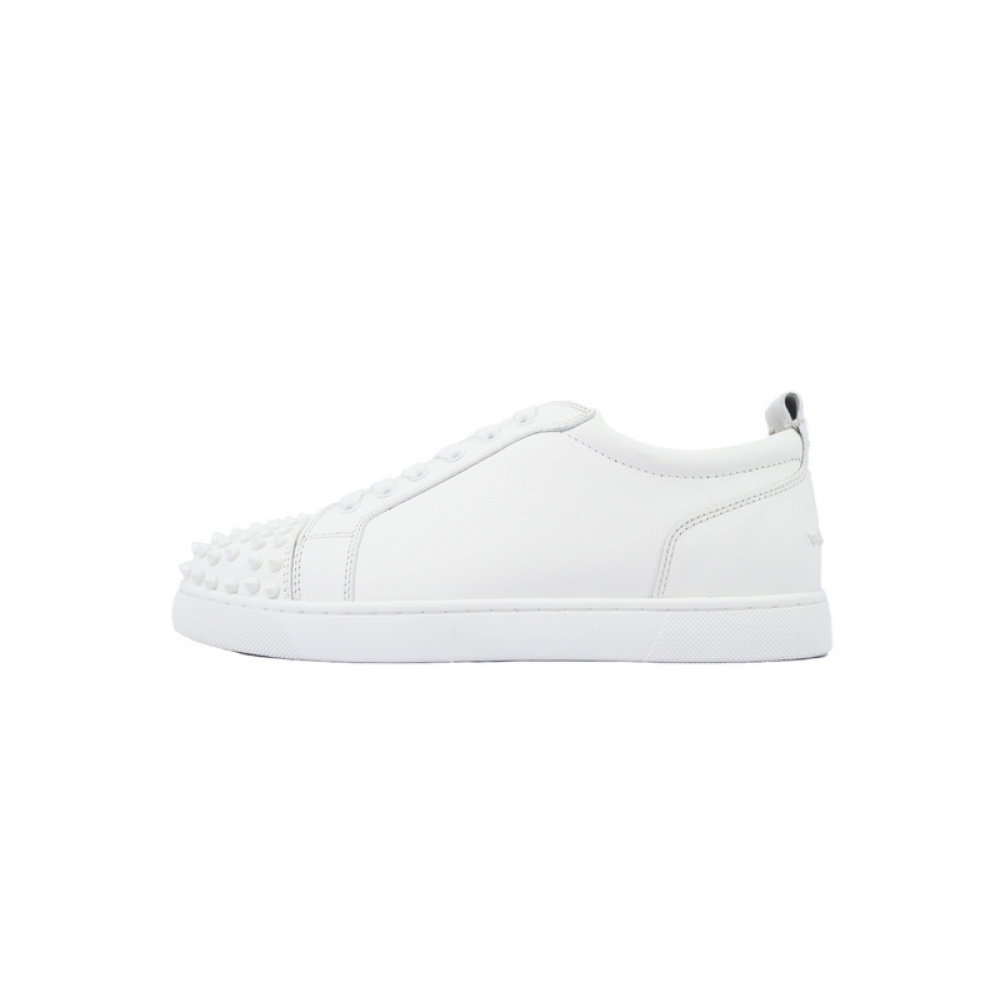 Christian Louboutin Louis Junior Spikes White