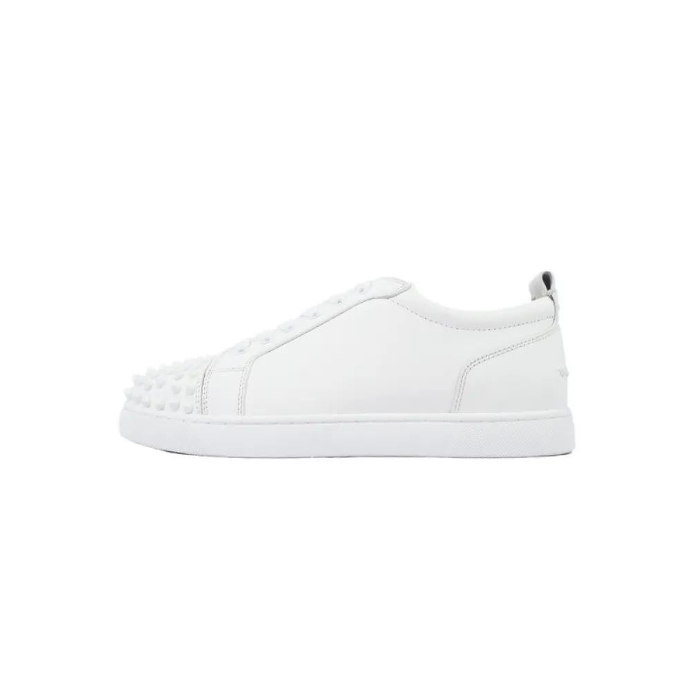 Christian Louboutin Louis Junior Spikes White