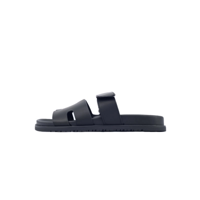 Hermes Slippers Black 01