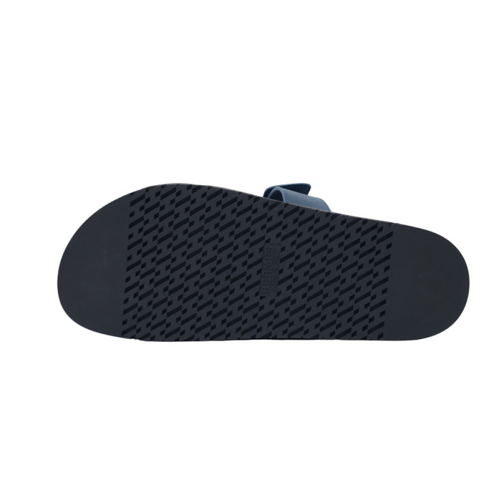 Hermes Slippers Black Blue