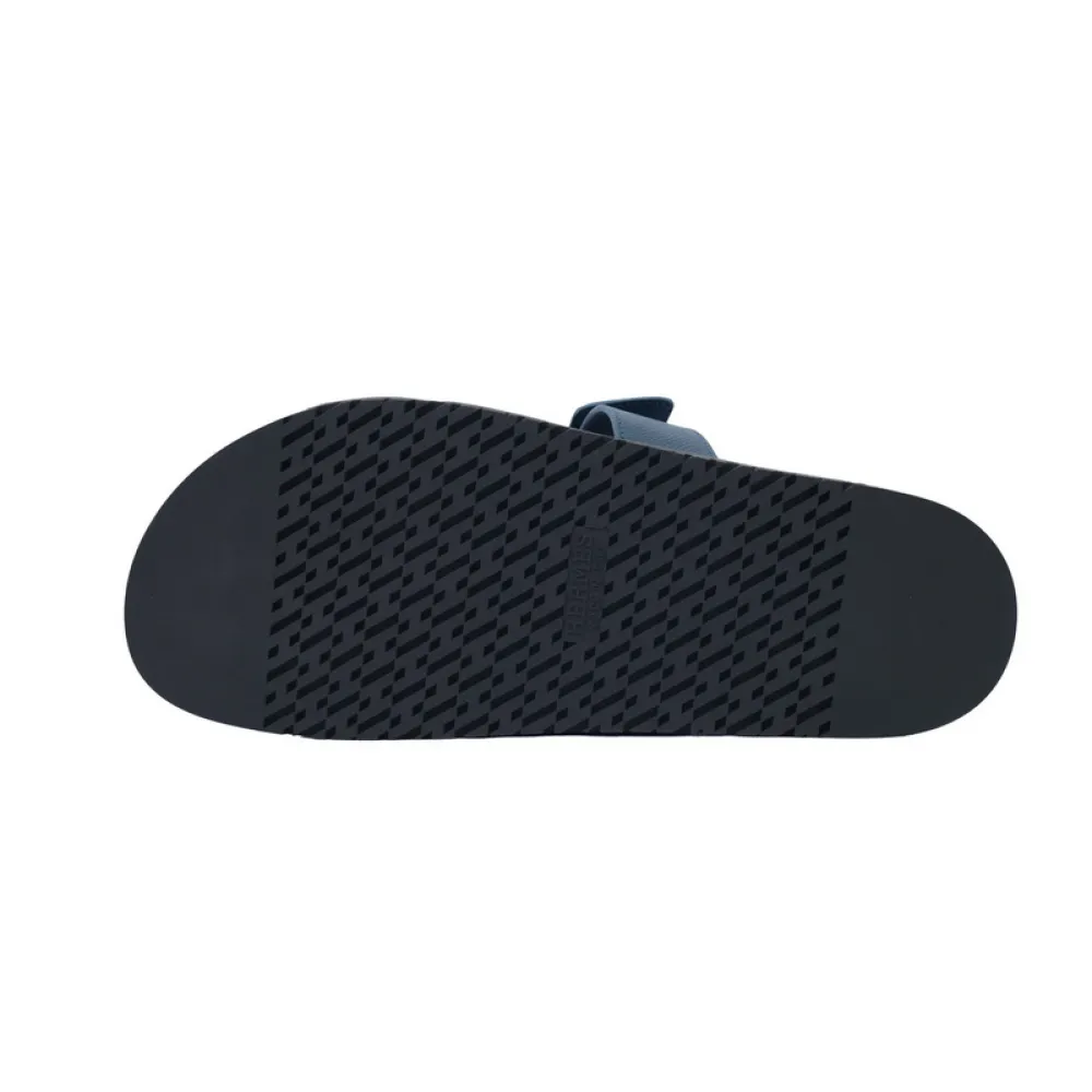 Hermes Slippers Black Blue