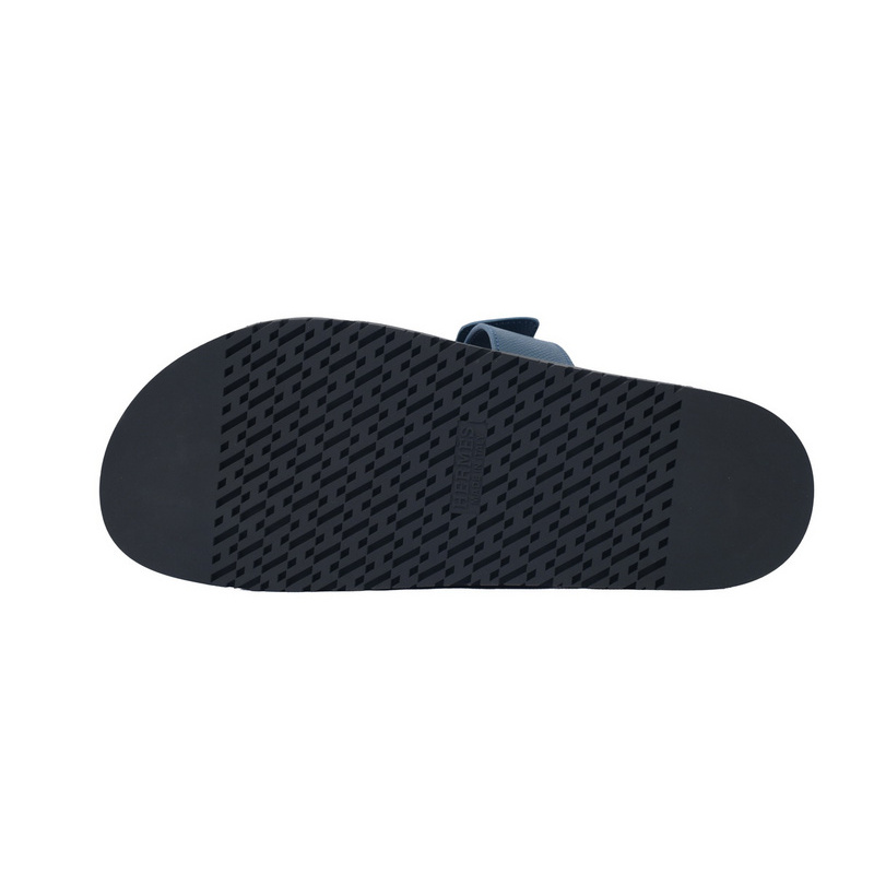 Hermes Slippers Black Blue