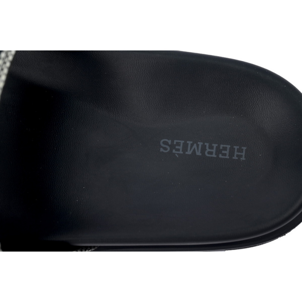 Hermes Slippers Dark Gray