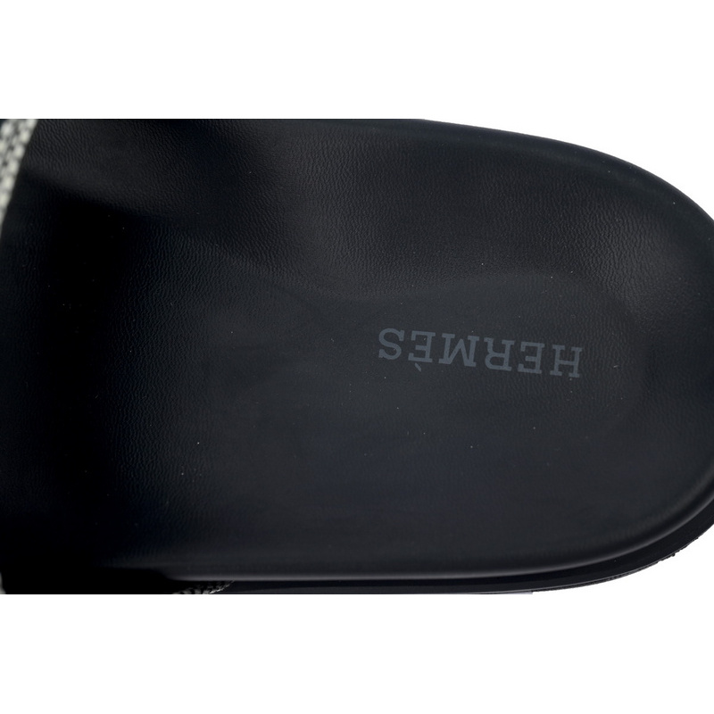 Hermes Slippers Dark Gray