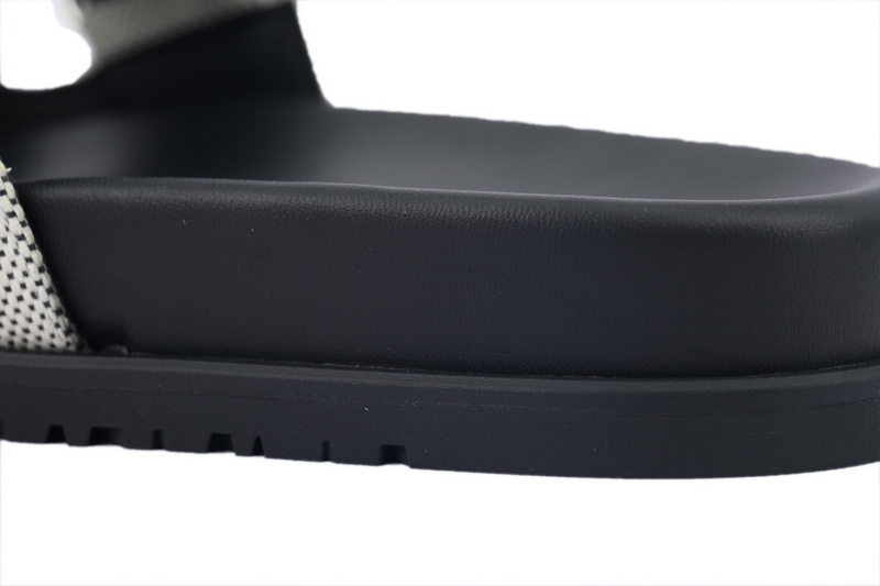 Hermes Slippers Dark Gray