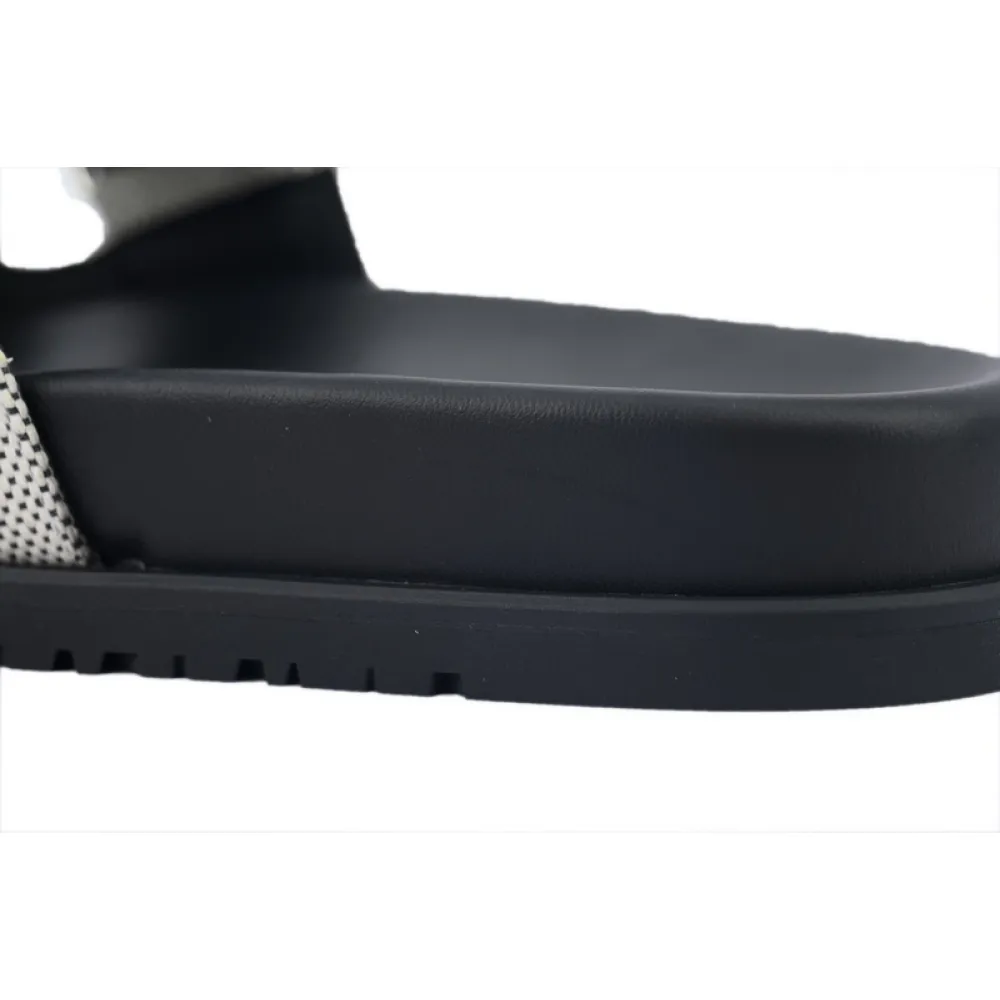 Hermes Slippers Dark Gray
