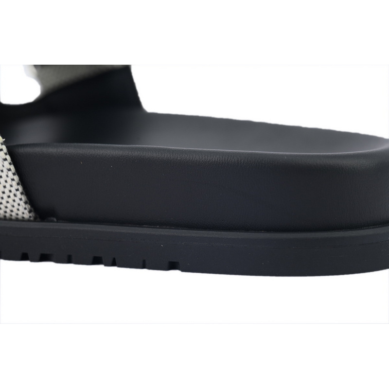 Hermes Slippers Dark Gray