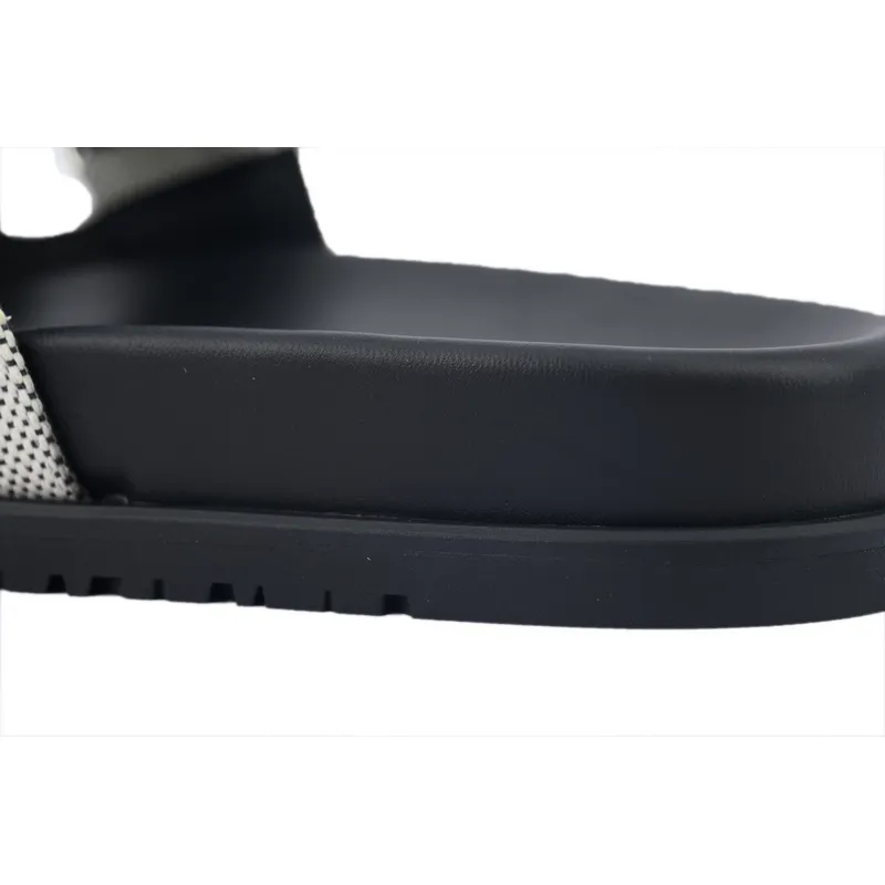 Hermes Slippers Dark Gray
