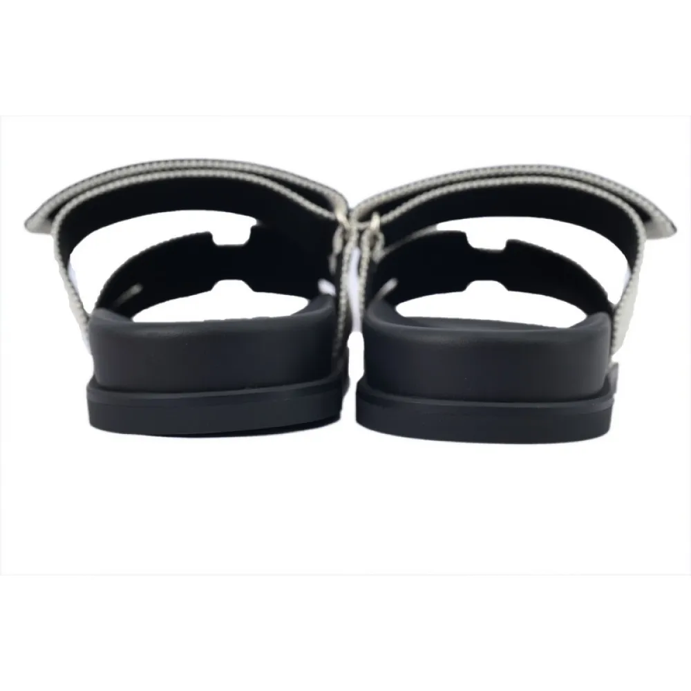 Hermes Slippers Dark Gray