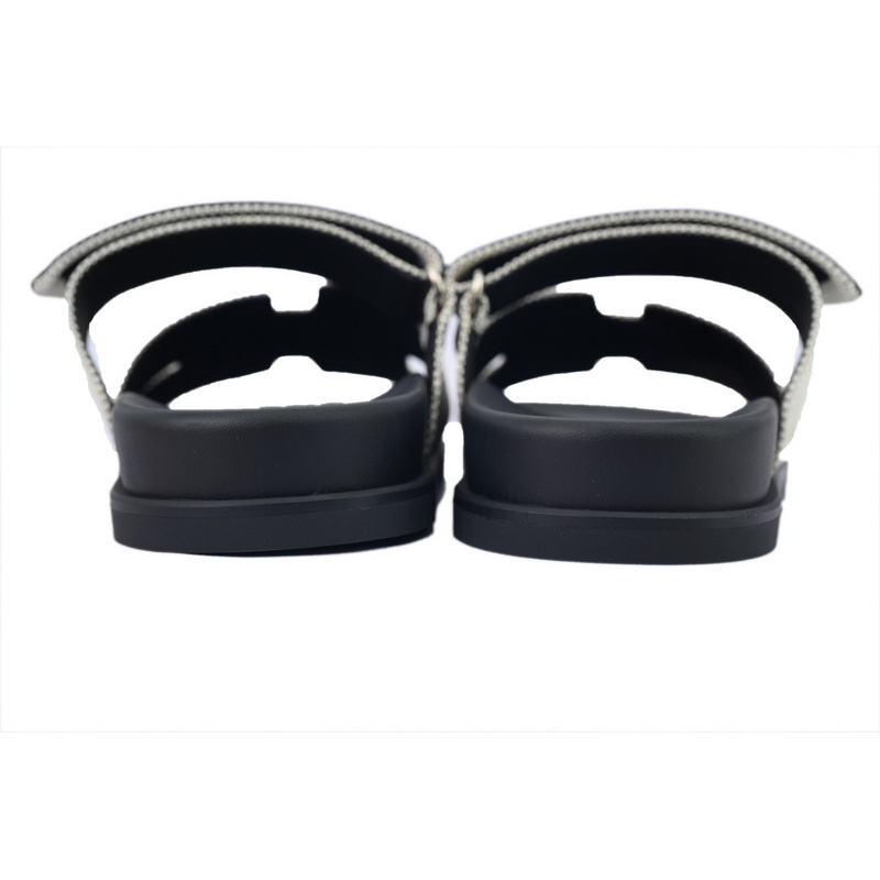 Hermes Slippers Dark Gray