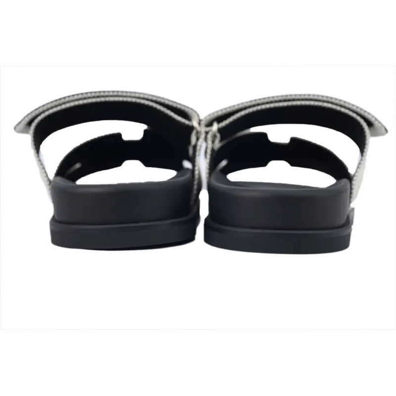Hermes Slippers Dark Gray
