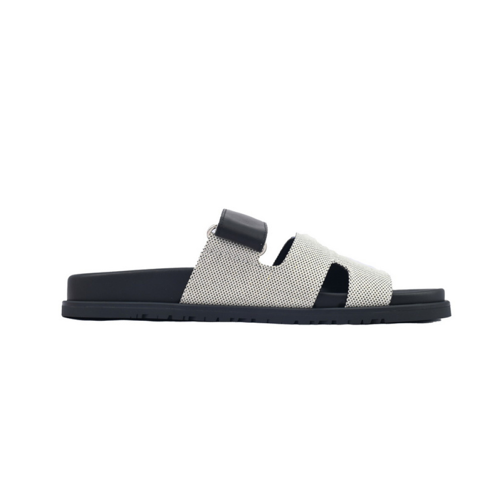 Hermes Slippers Dark Gray