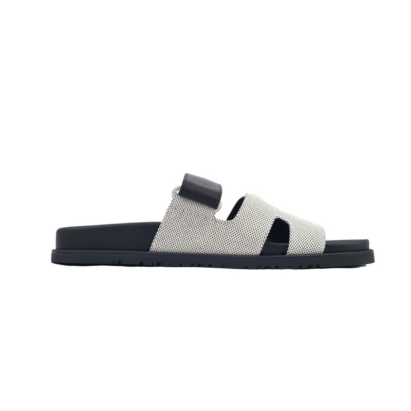 Hermes Slippers Dark Gray