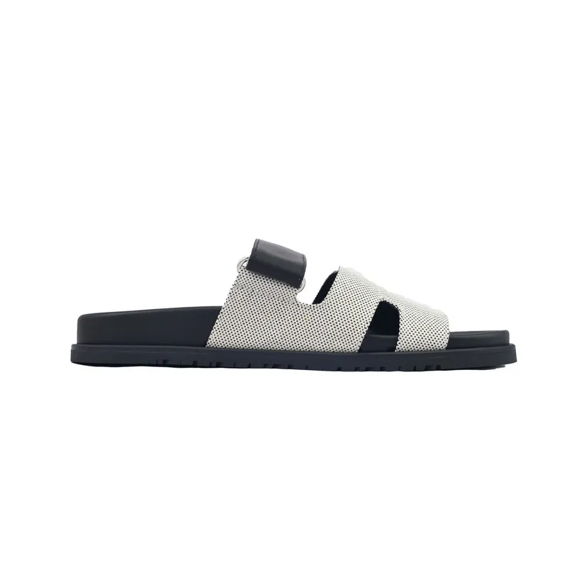 Hermes Slippers Dark Gray