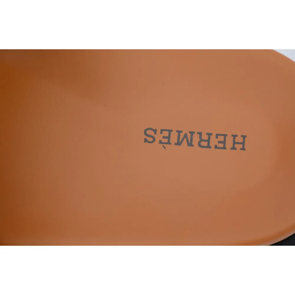 Hermes Slippers Grey Coffee Color