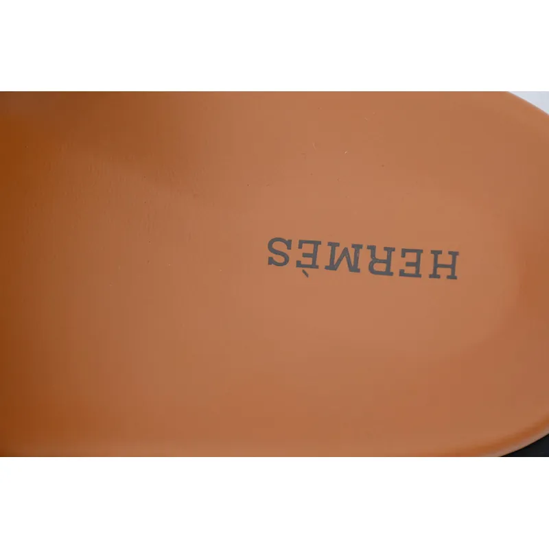 Hermes Slippers Grey Coffee Color