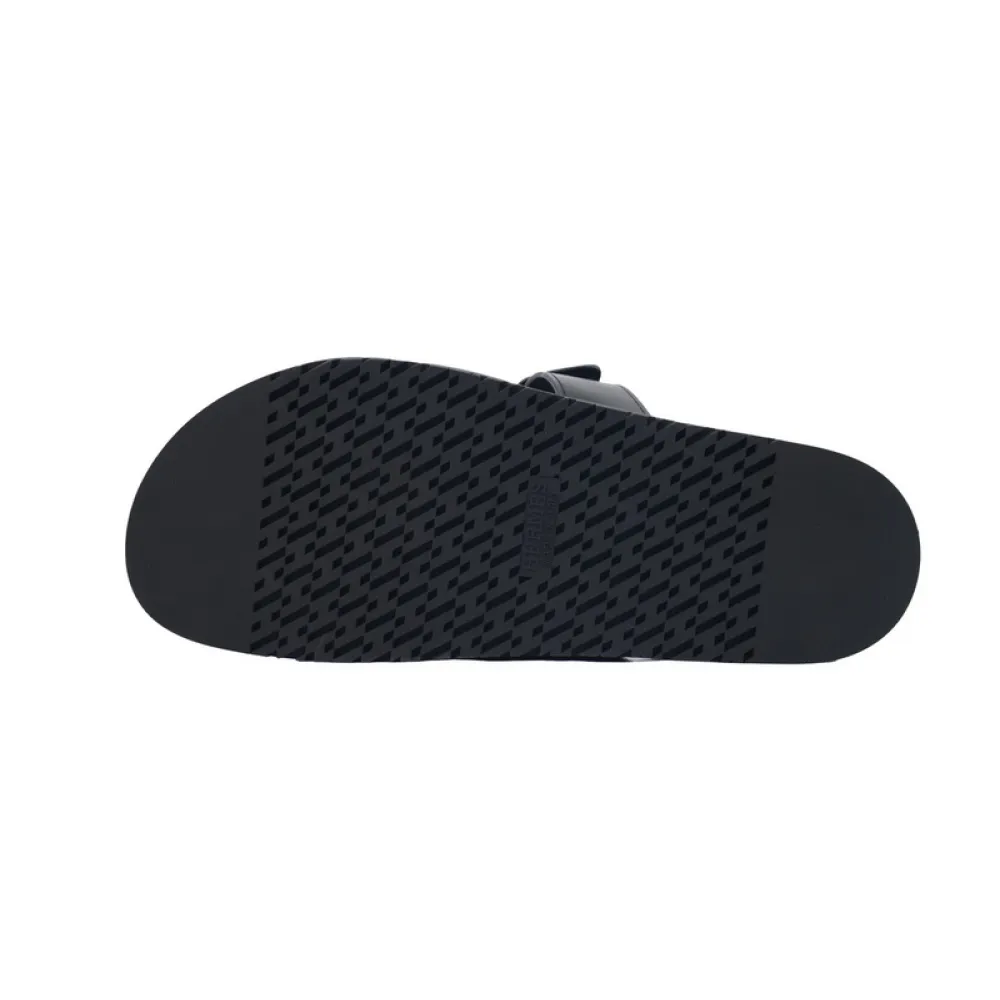 Hermes Slippers Khaki Black