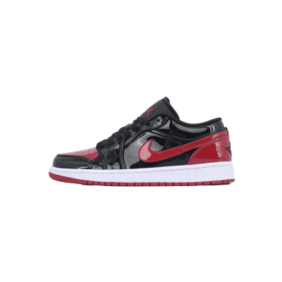 XH Air Jordan 1 Retro Low OG 'Black Red' 01