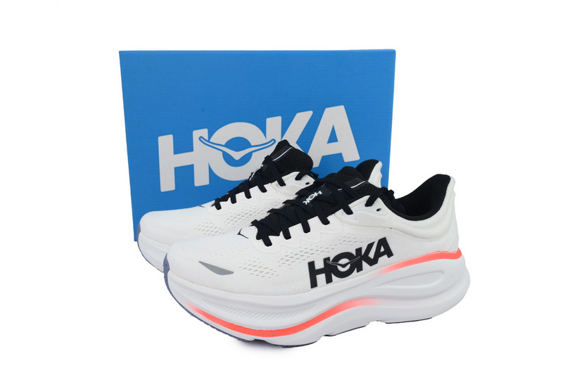 HOKA Bondi 9' Black White Red