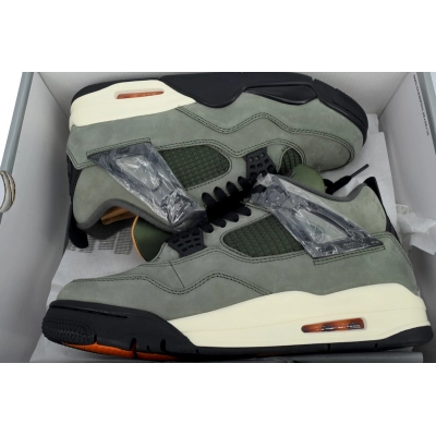OG Batch Undefeated x Air Jordan 4 Retro Green Black Hook 02
