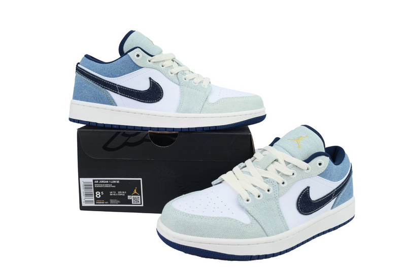 XH Air Jordan 1 Low Denim White Blue    