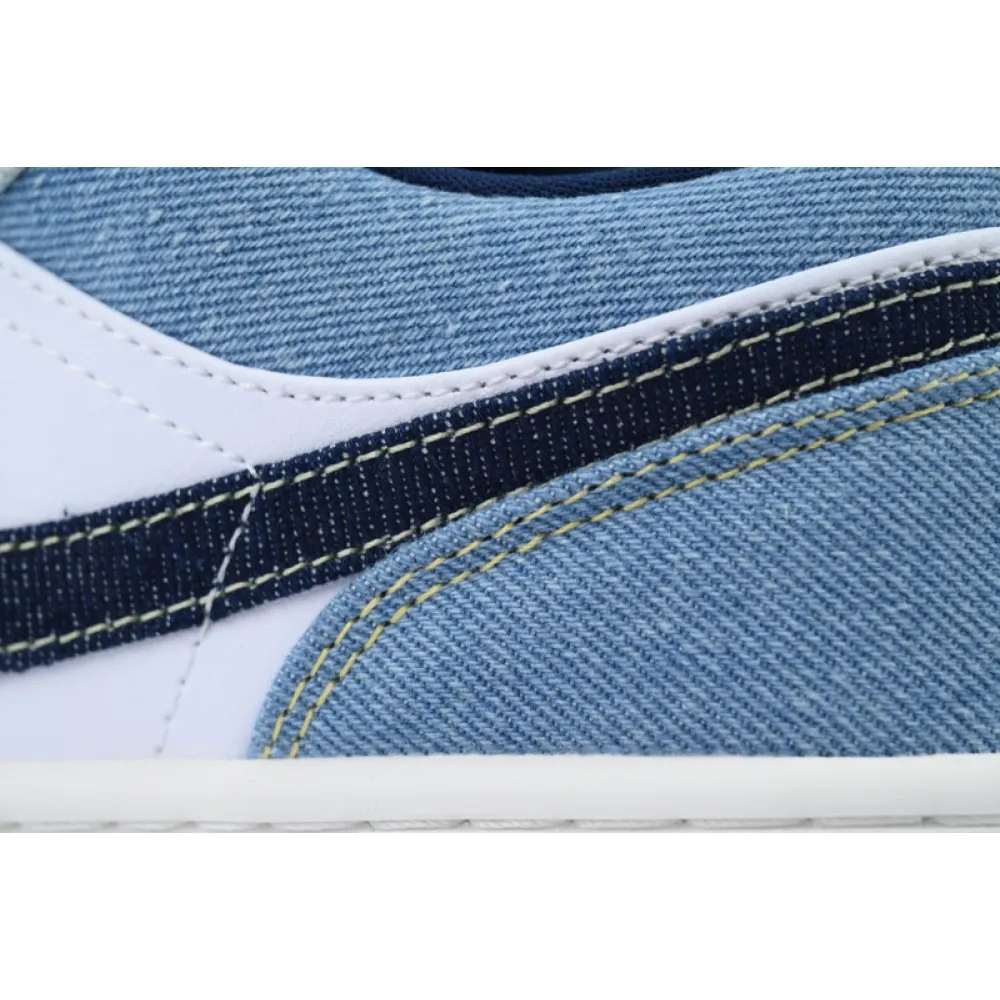 XH Air Jordan 1 Low Denim White Blue    