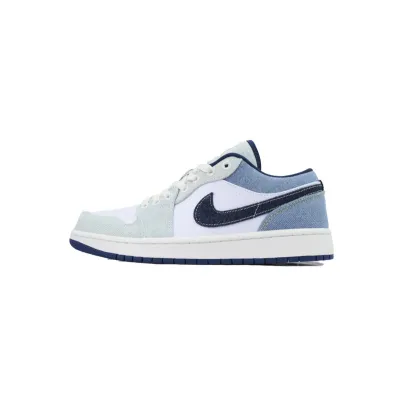 XH Air Jordan 1 Low Denim White Blue     01