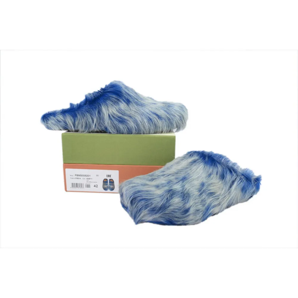 MARNI Fussbett Tie Dye white Blue