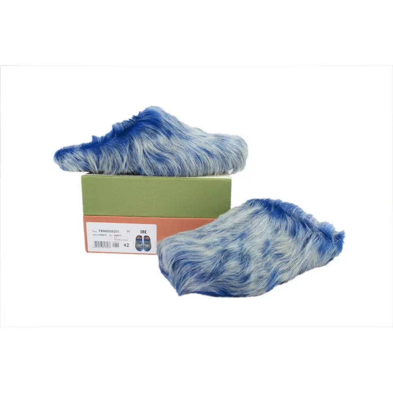 MARNI Fussbett Tie Dye white Blue