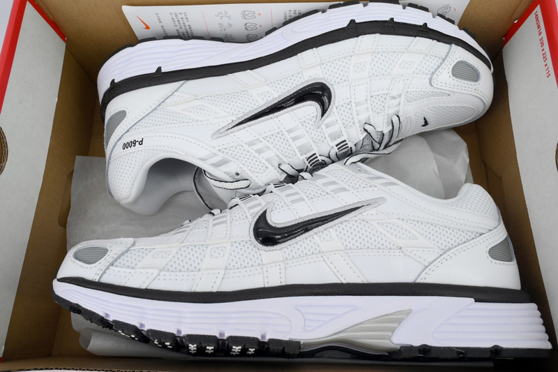 Nike P-6000 'White Metallic Silver Black'