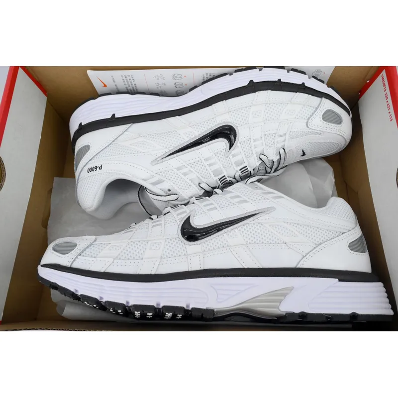 Nike P-6000 'White Metallic Silver Black'