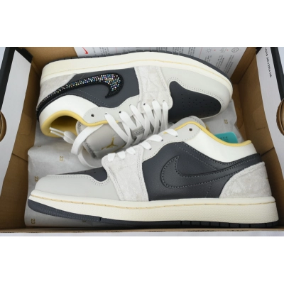 XH Air Jordan 1 Low SE 'Beaded Swoosh' 02