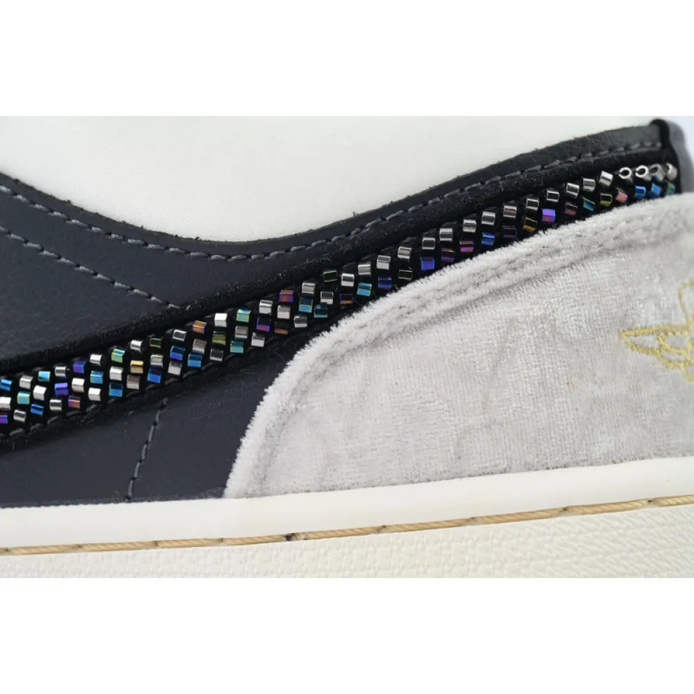XH Air Jordan 1 Low SE 'Beaded Swoosh'