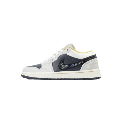 XH Air Jordan 1 Low SE 'Beaded Swoosh' 01