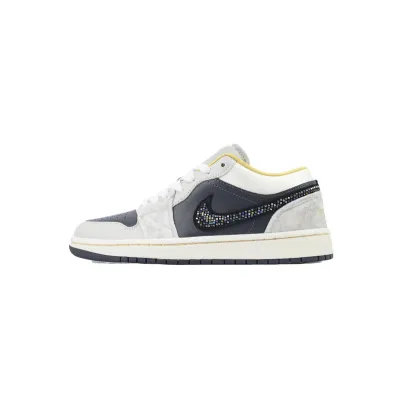 XH Air Jordan 1 Low SE 'Beaded Swoosh' 01