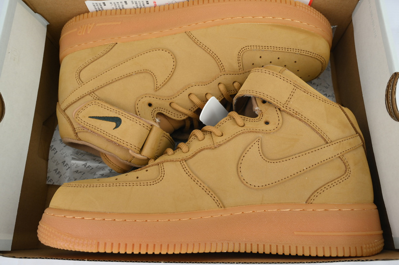 KJ Nike Air Force 1 Mid '07 PRM QS 'Flax'